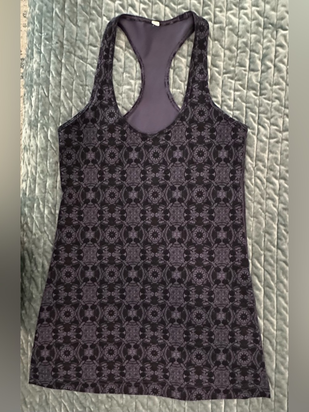 Lululemon Purple & Black Patterned Racerback Tank Top - Women's